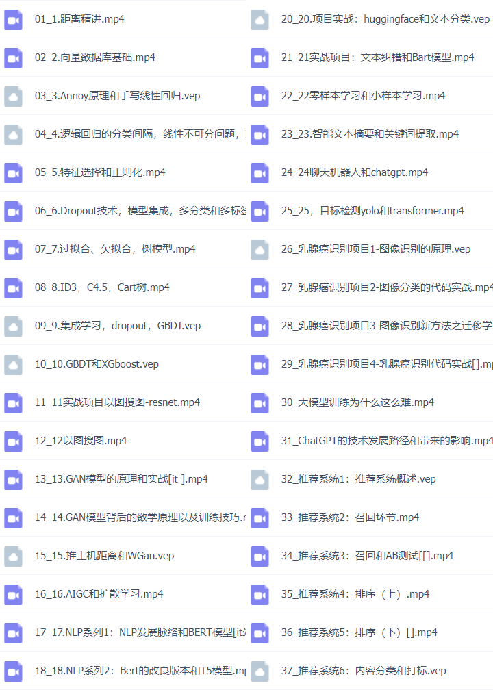 33套Python+AI全栈人工智能大模型Python Web项目实战，机器学习，深度学习，CV机器视觉，nlp自然语言，推荐系统，算法实战，量化交易，运维自动化视频课程插图(24)